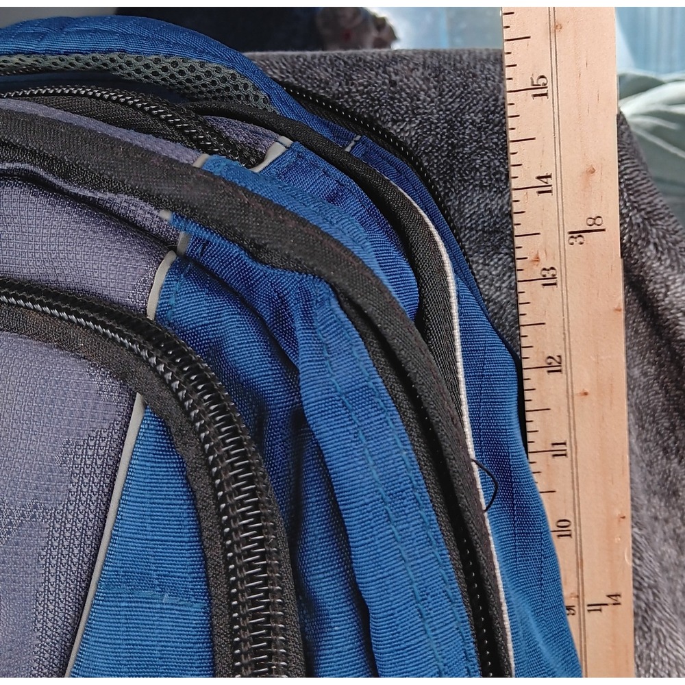 High Sierra Backpack Blue Gray School Travel Hiking Book Bag - Picture 15 of 16